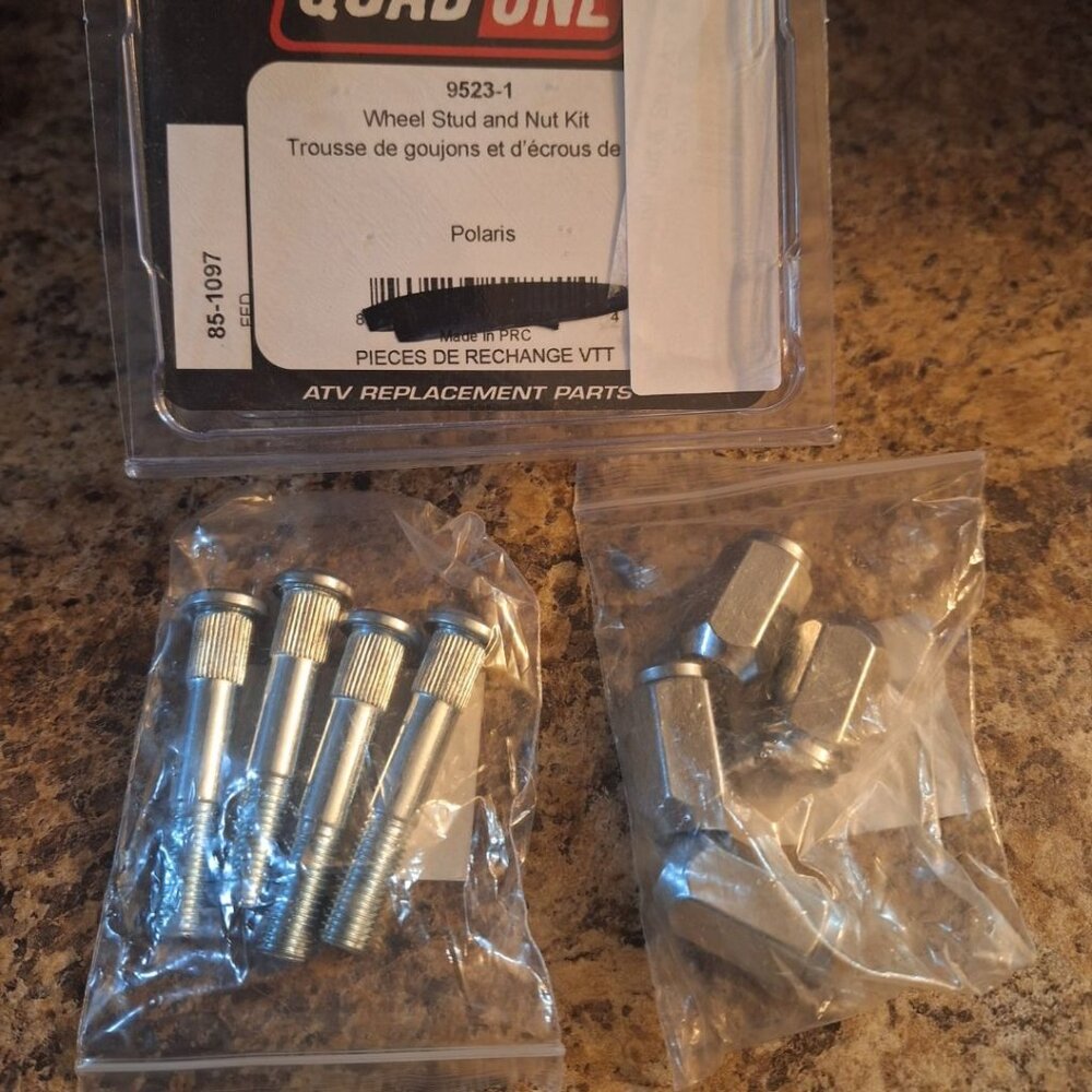 Quad One 9523 Polaris Wheel Stud Nut Kit ATV Replace Part Sportsman Scrambler